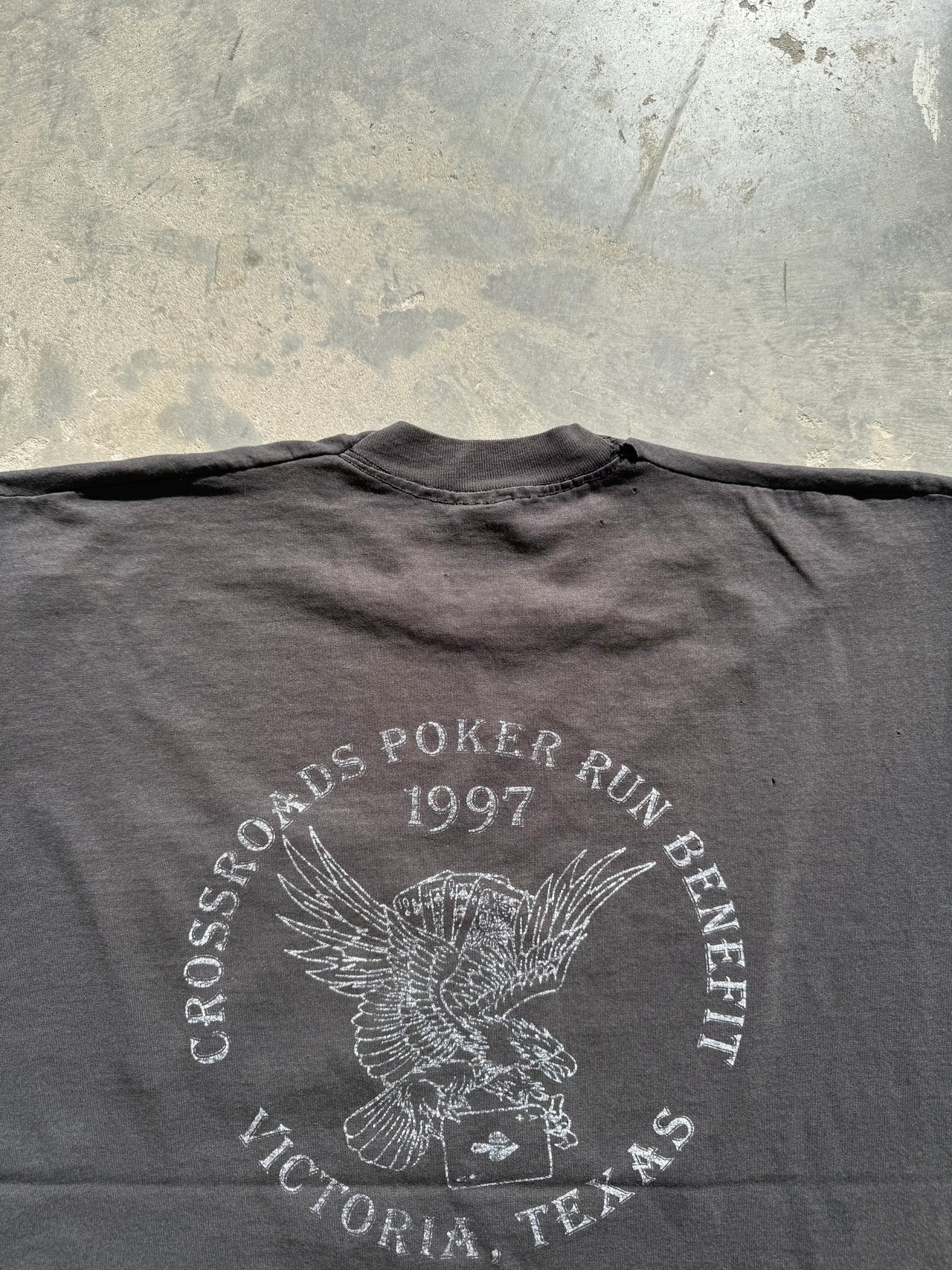 90’s BIKER THRASHED PAINT SPLATTER SLEVELESS LARGE