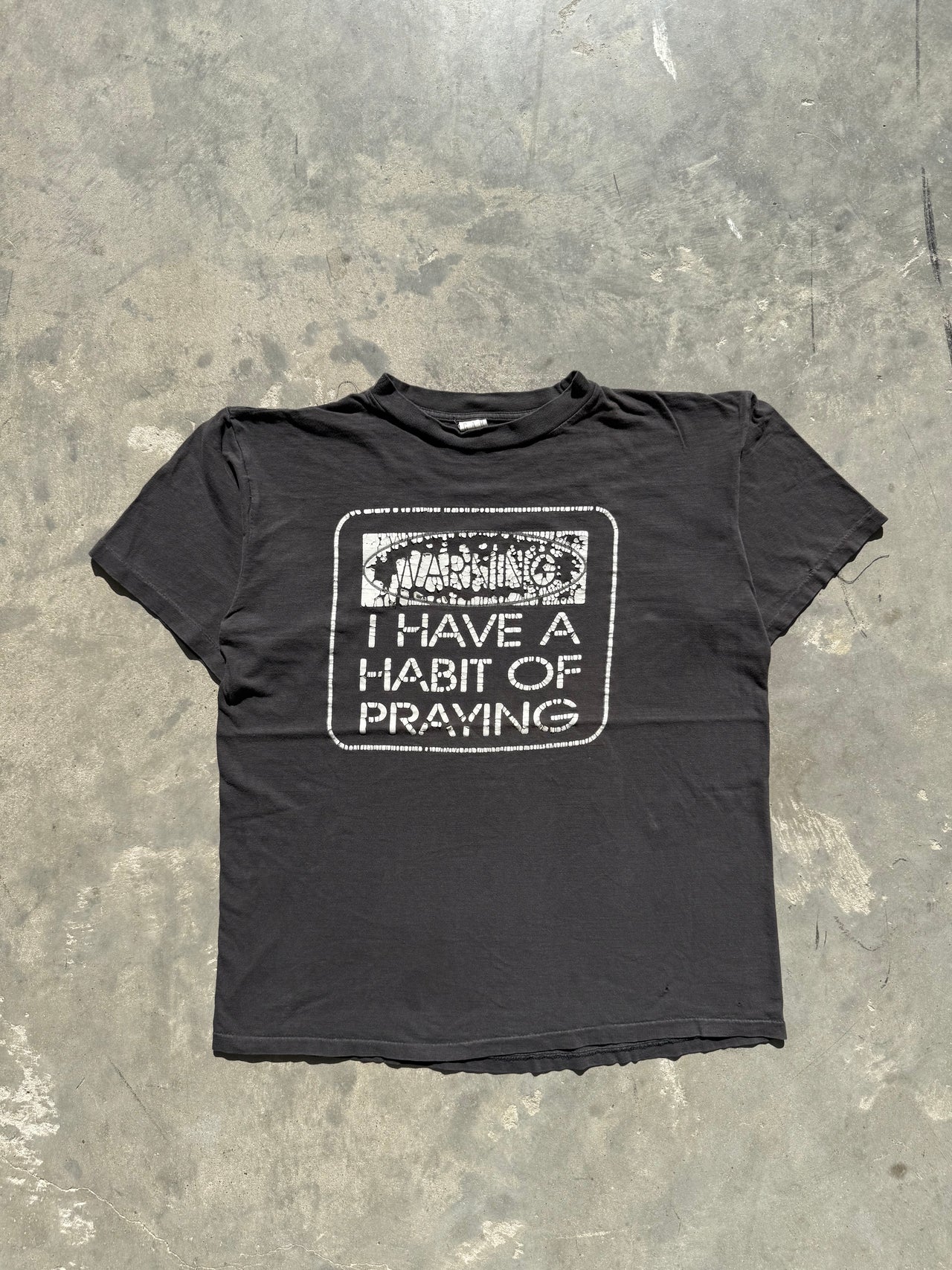 90’s JESUS WARNING PRAYING TEE XL