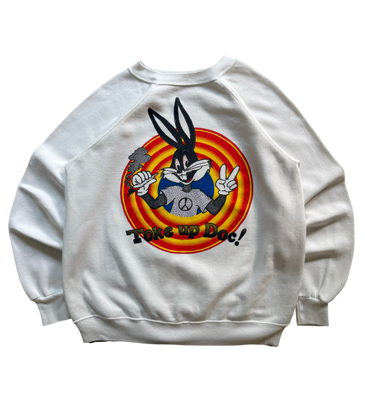 90’s TOKE LOONY TUNES GANJA RAGLAN CREW L