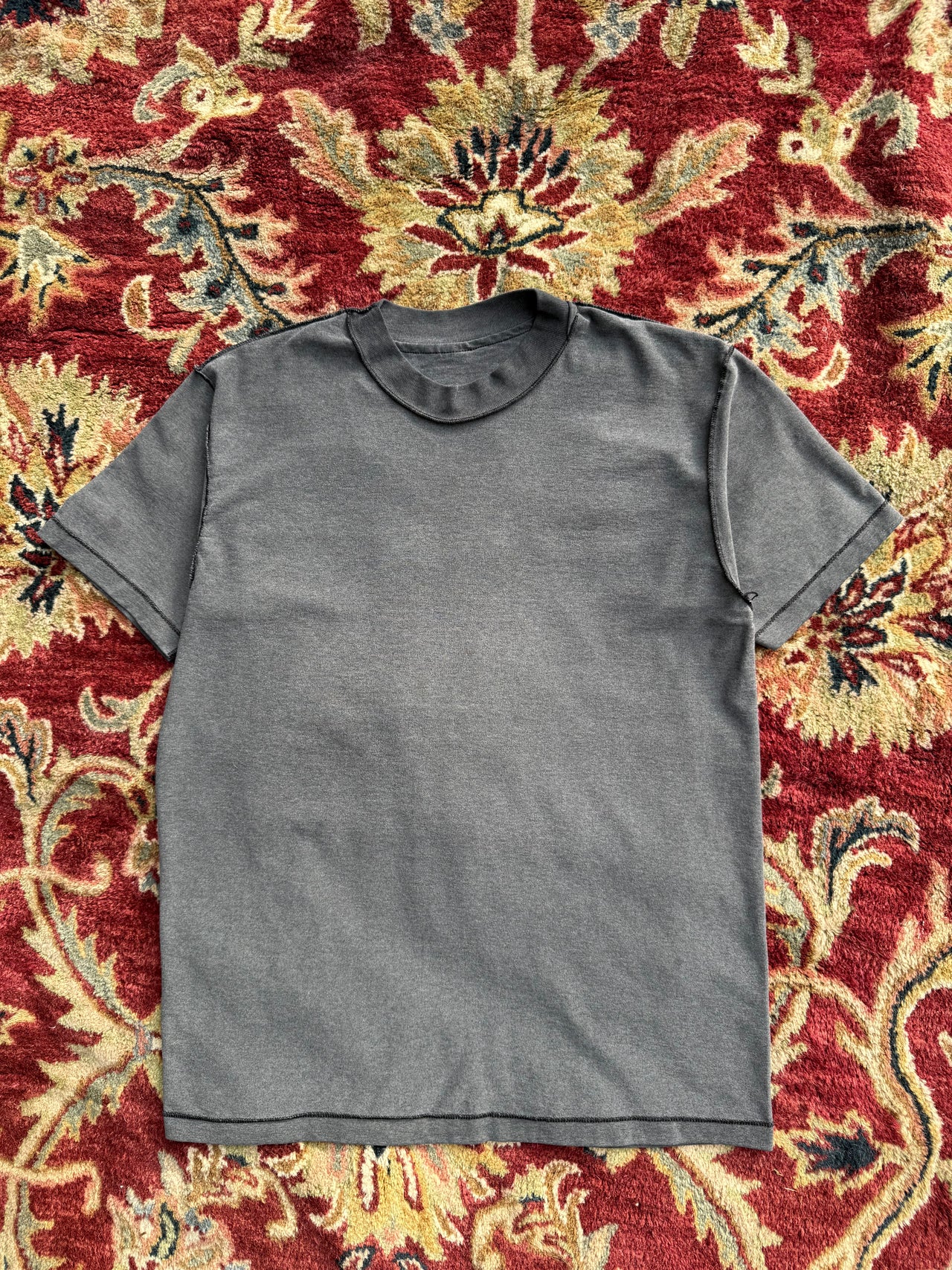 90’s INSIDE OUT FADED BLANK TEE L