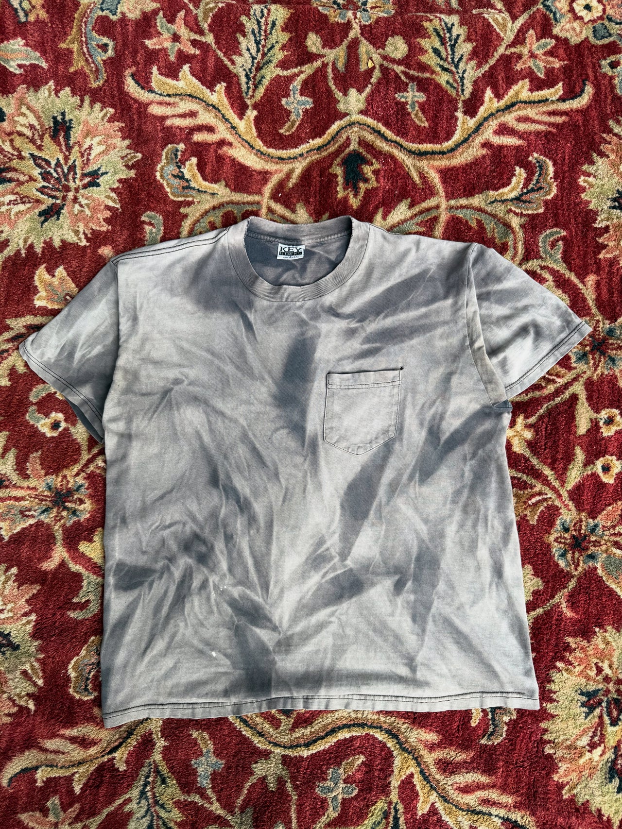 90’s SMOKED FADED POCKET TEE XL