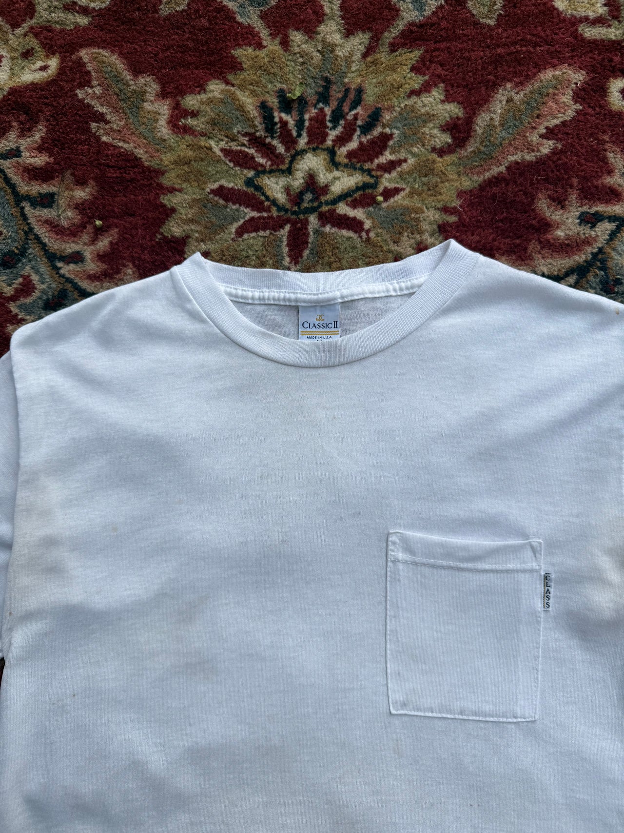 90’s FADED BLANK POCKET TEE M