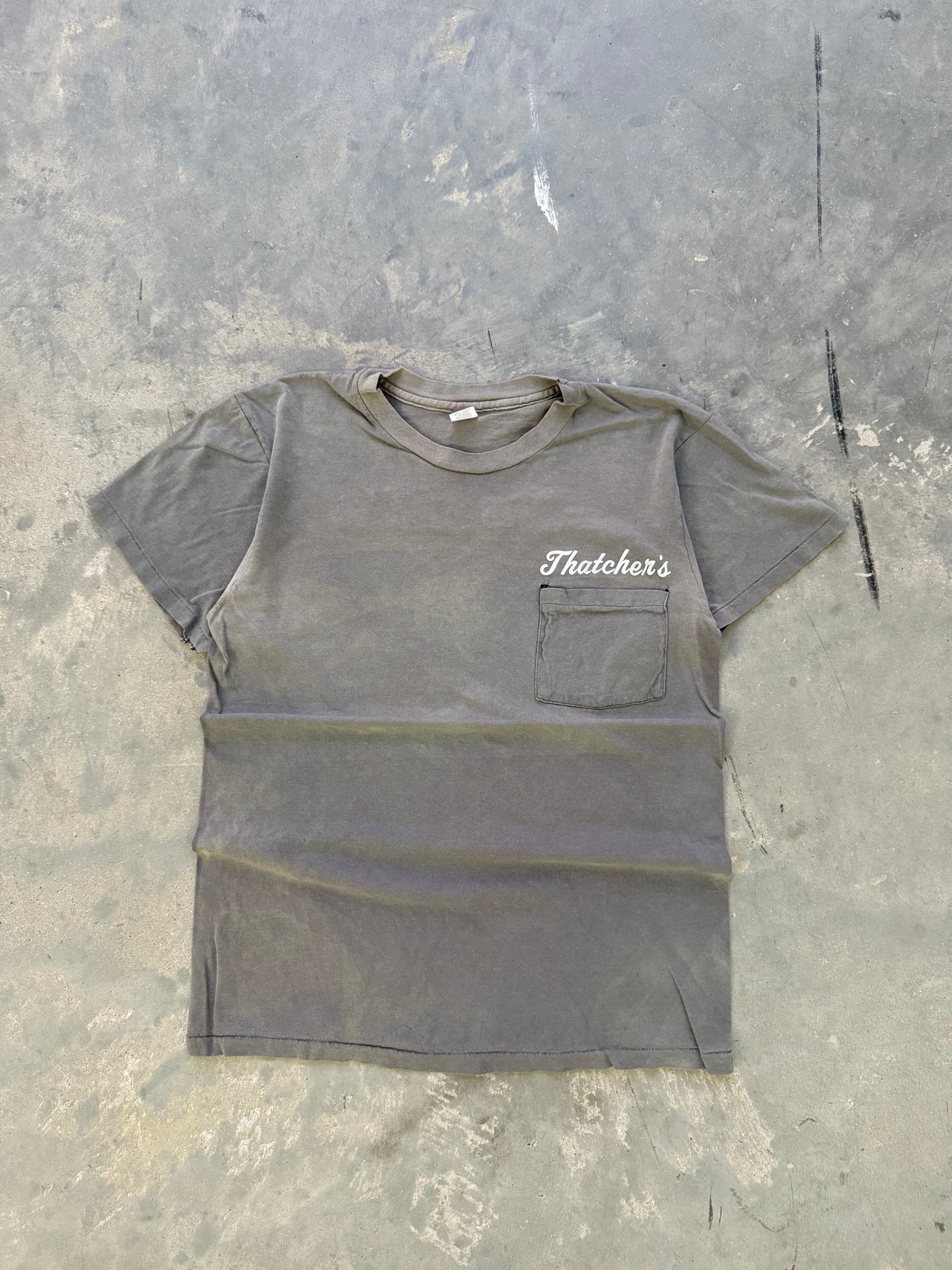 70’s BIKER CREW THATCHERS SMOKED FADED MEDIUM