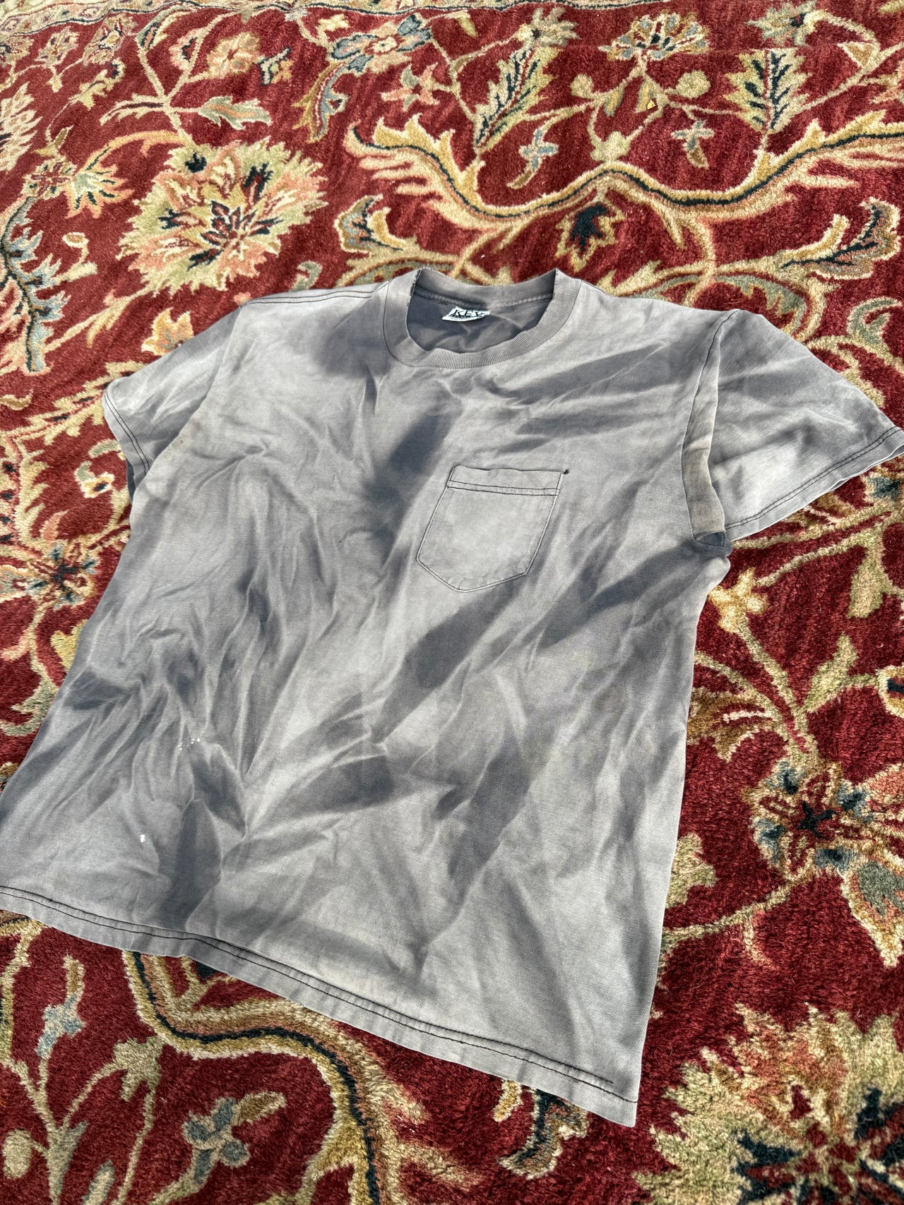 90’s SMOKED FADED POCKET TEE XL
