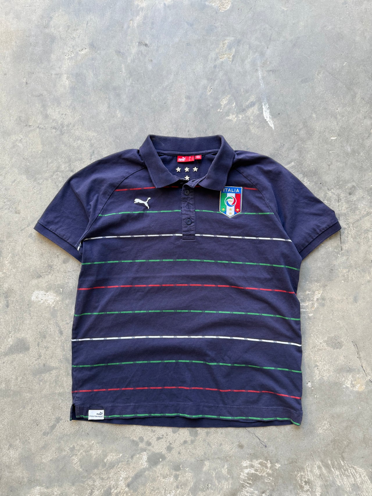 00’s ITALIA SOCCER WARM UP POLO LARGE