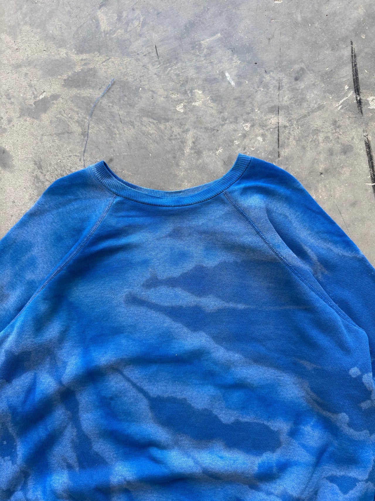 70’s RAGLAN FADED BLUEBERRY BOXY CREW XL