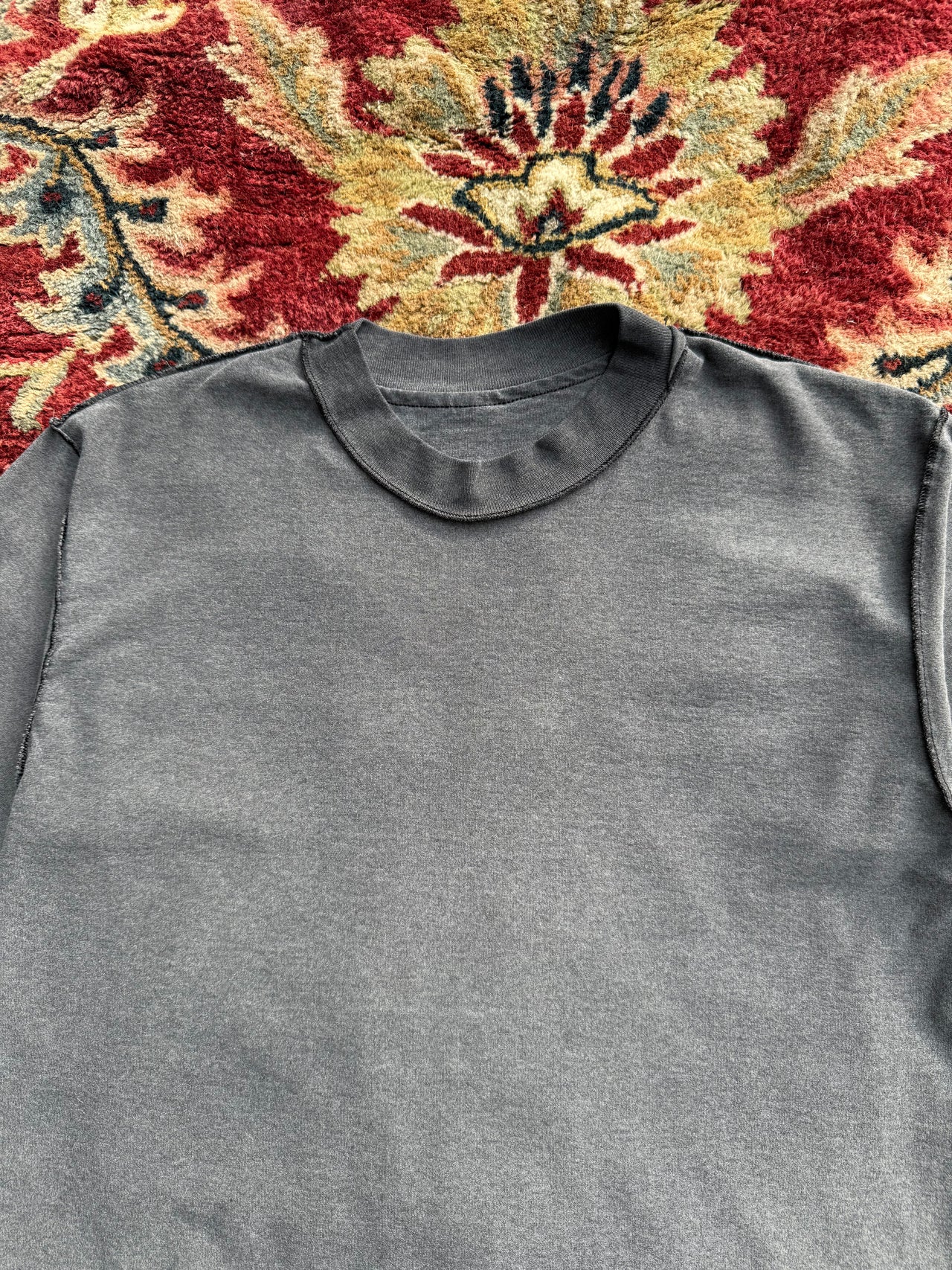 90’s INSIDE OUT FADED BLANK TEE L