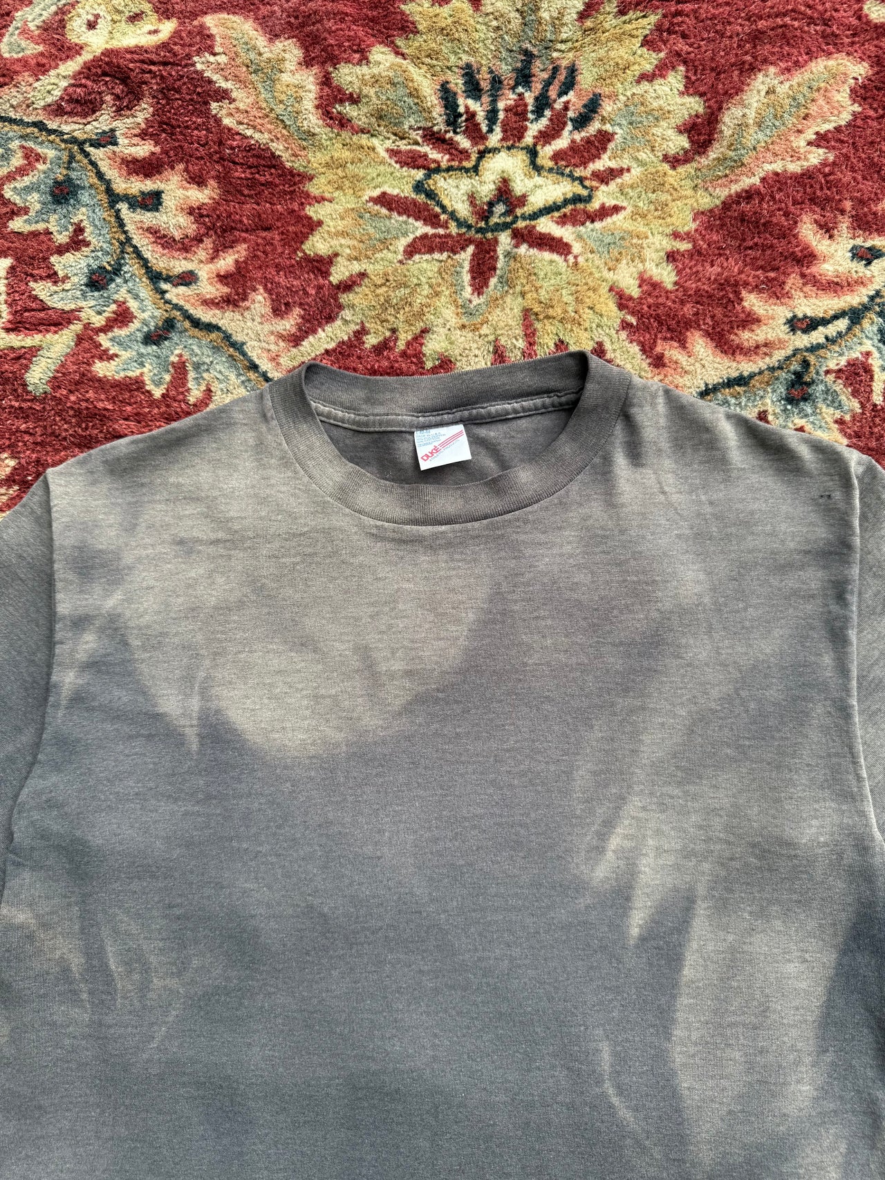 90’s SINGLE STITCH SMOKED FADED BLANK TEE L