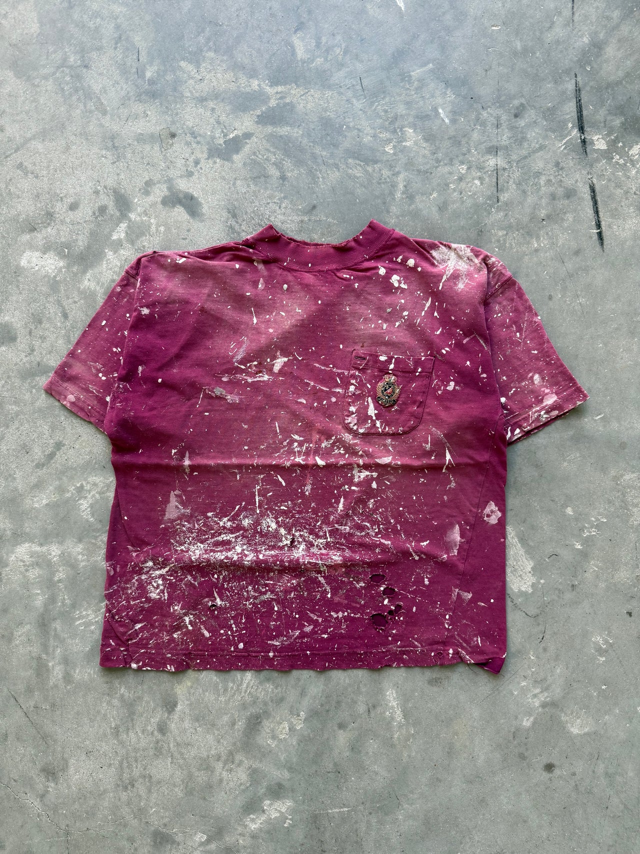 90’s THRASHED FADED PAINT SPLATTER BOXY XL