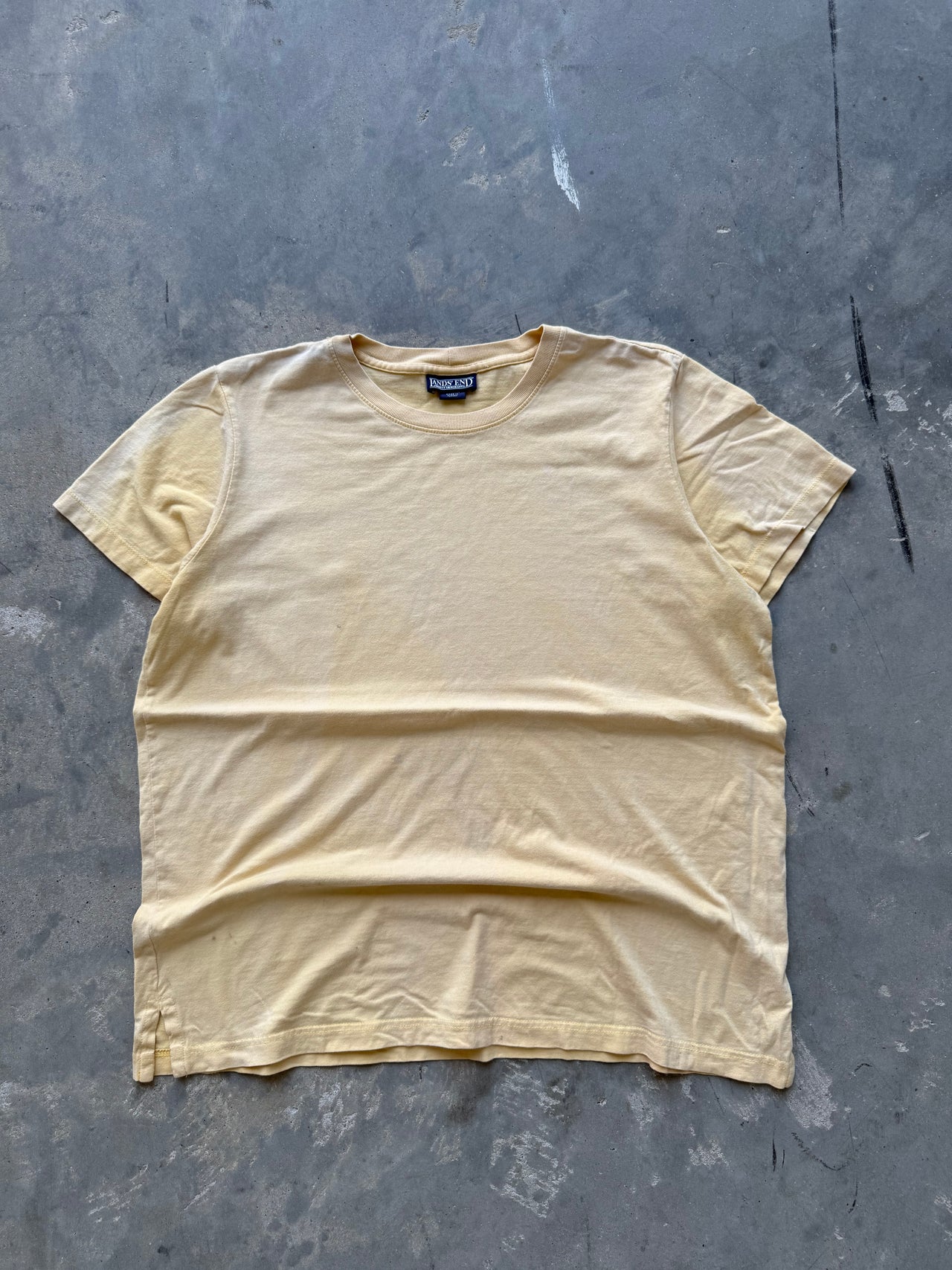 90’s SUN FADED YELLOW SMOKED TEE XL