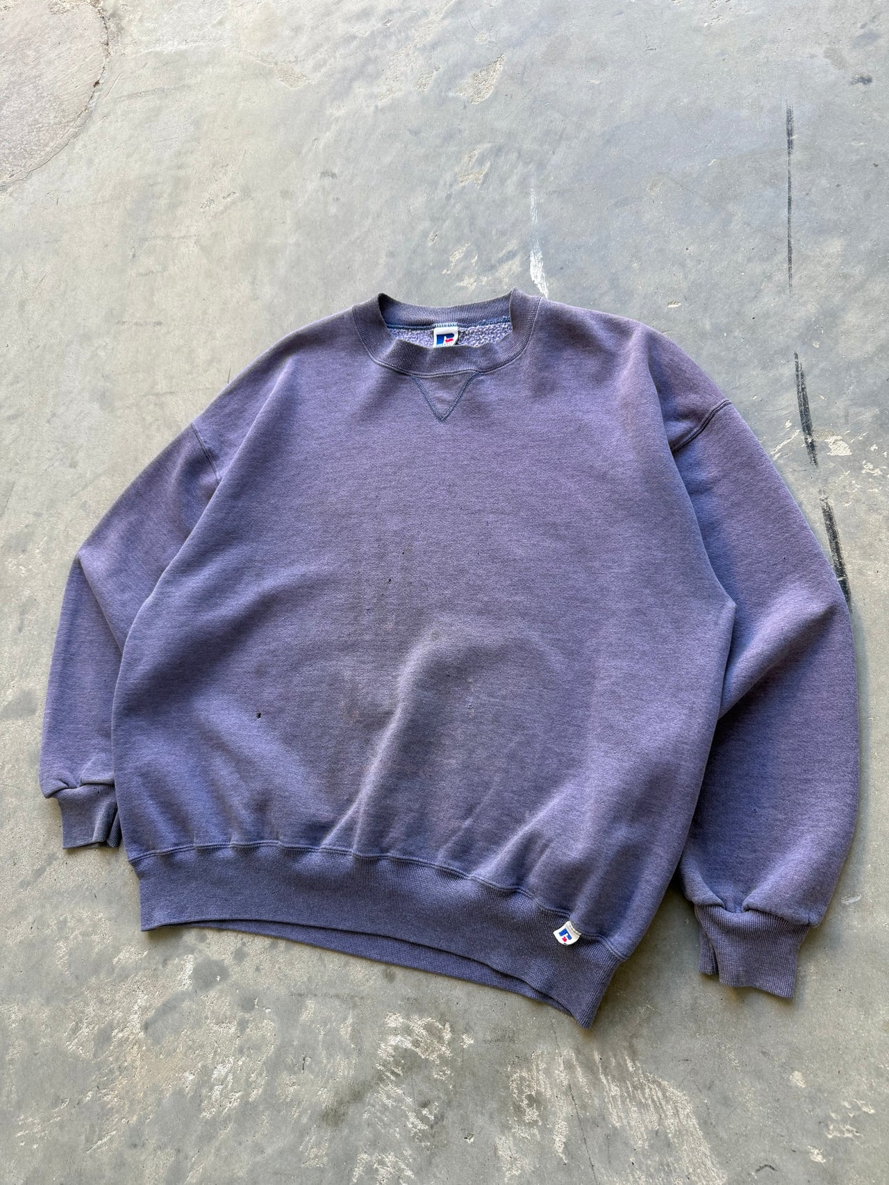 90’s FADED SMOKED THRASHED BLUE PURPLE BOXY XXL