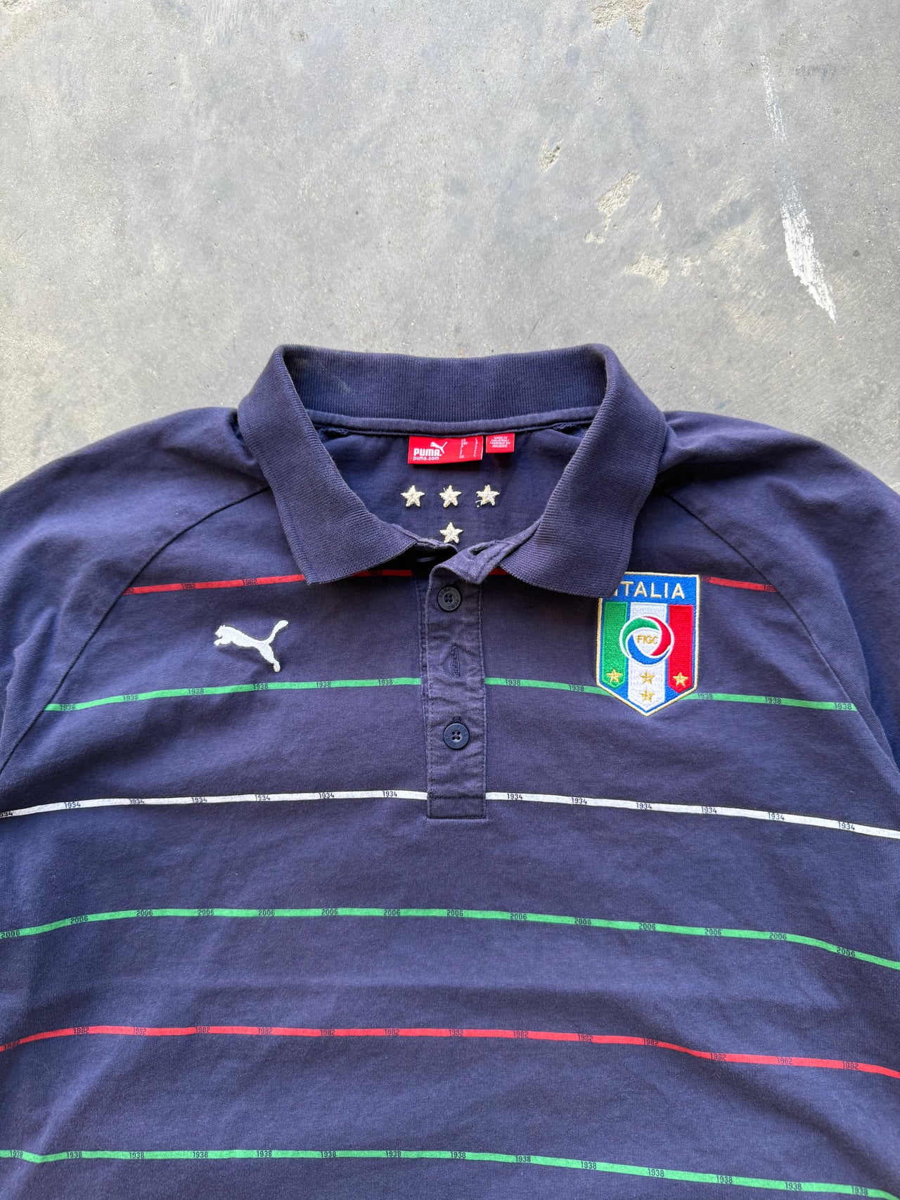 00’s ITALIA SOCCER WARM UP POLO LARGE