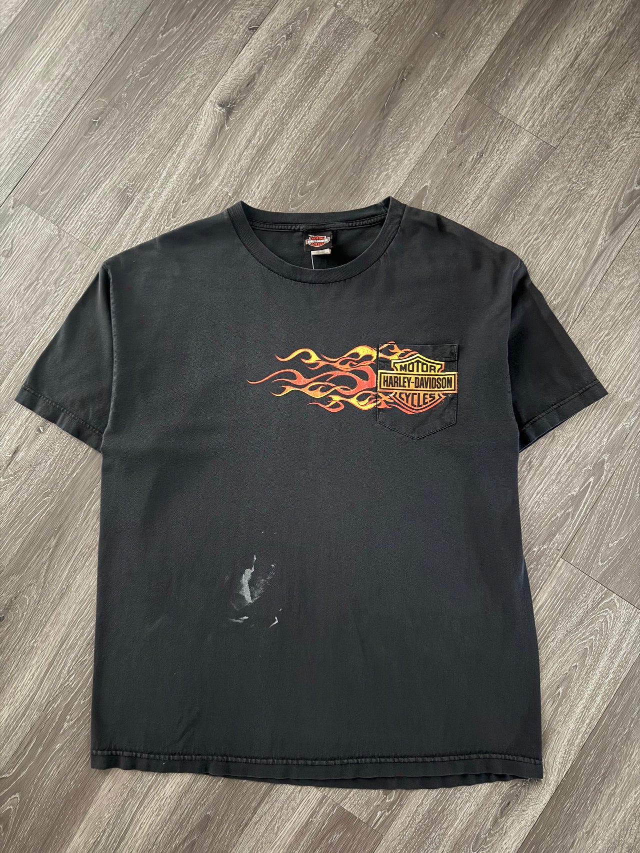 90’s FLAME HARLEY POCKET TEE XL