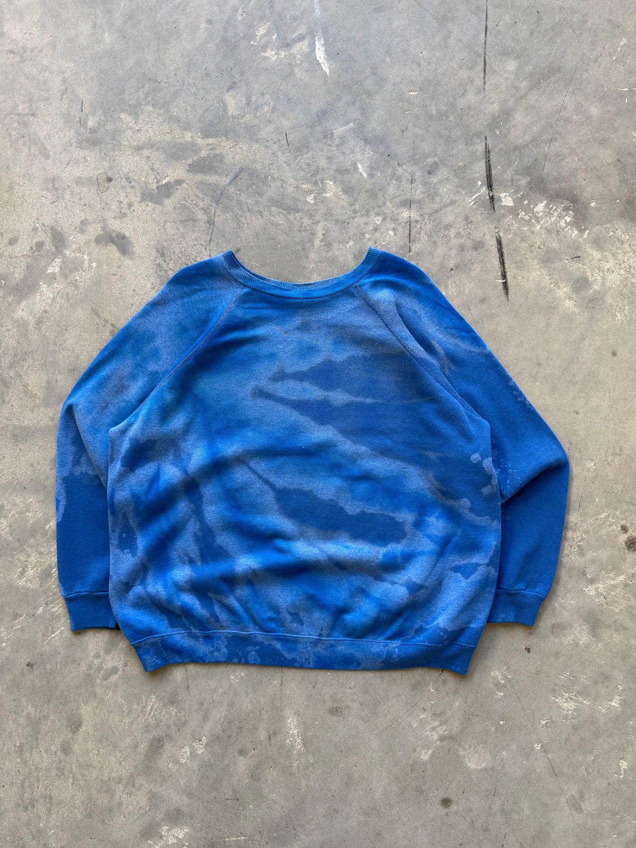 70’s RAGLAN FADED BLUEBERRY BOXY CREW XL