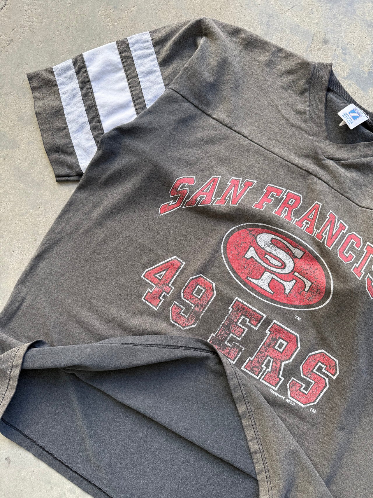 1980’s FADED 49ERS COTTON QUARTER SLEEVE JERSEY XL