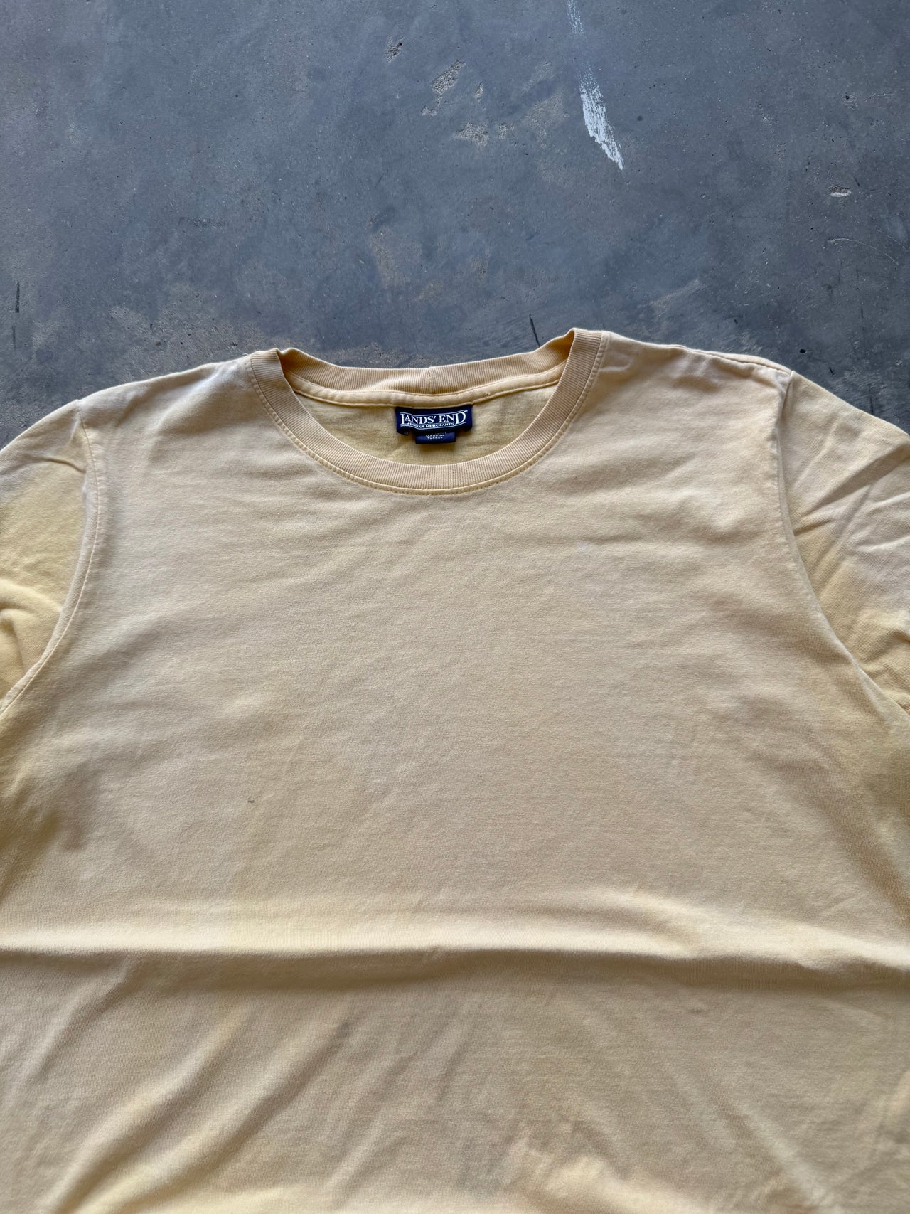 90’s SUN FADED YELLOW SMOKED TEE XL