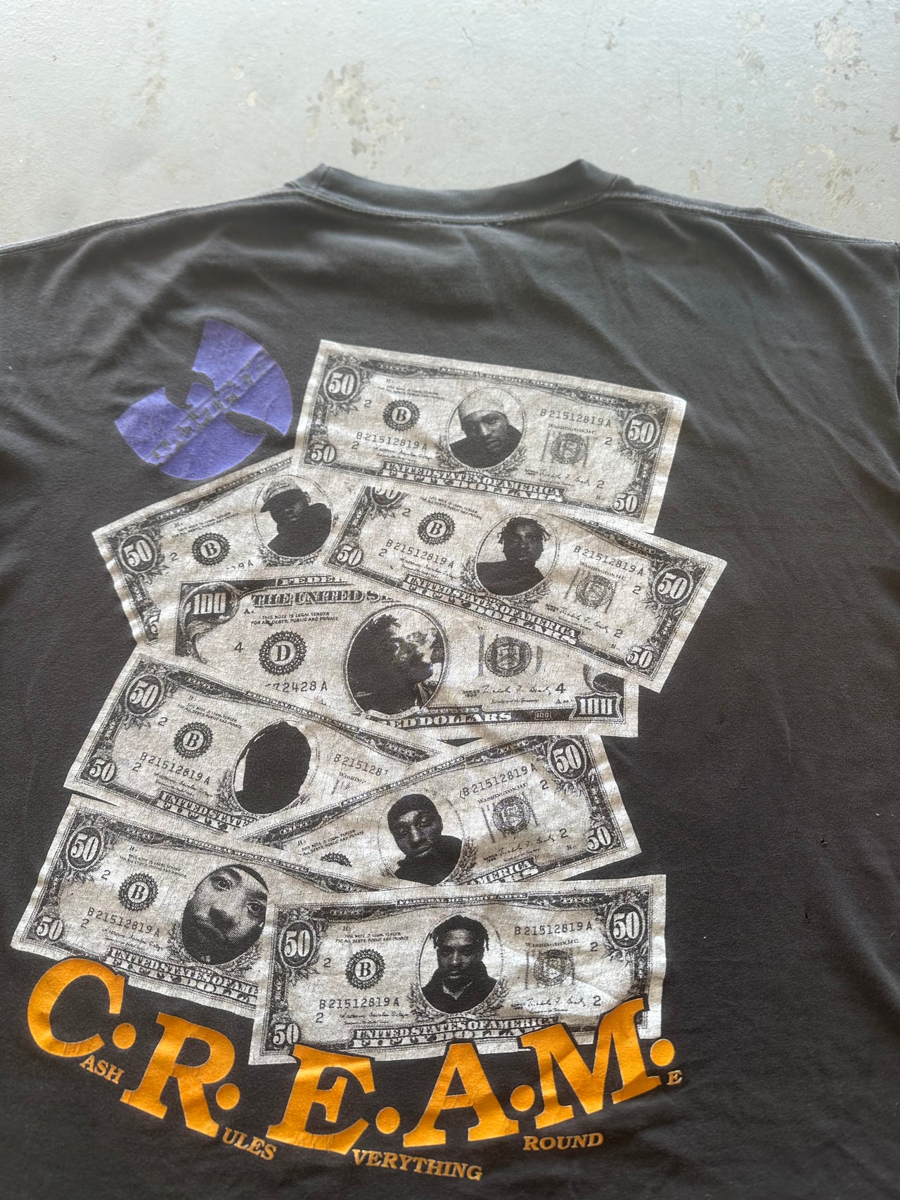 1990’s WU TANG DOLLAR DOLLAR BILL RAP TEE XL
