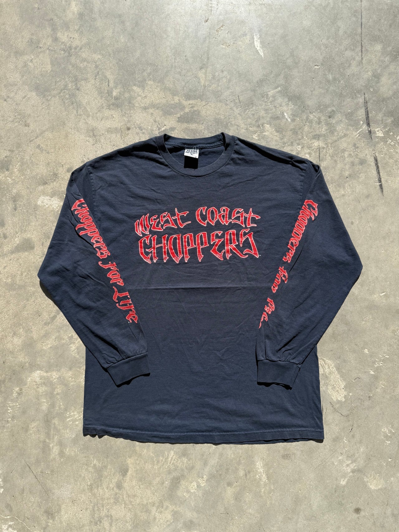 90’s WEST COAST CHOPPERS IRON CROSS LONG SLEEVE LARGE