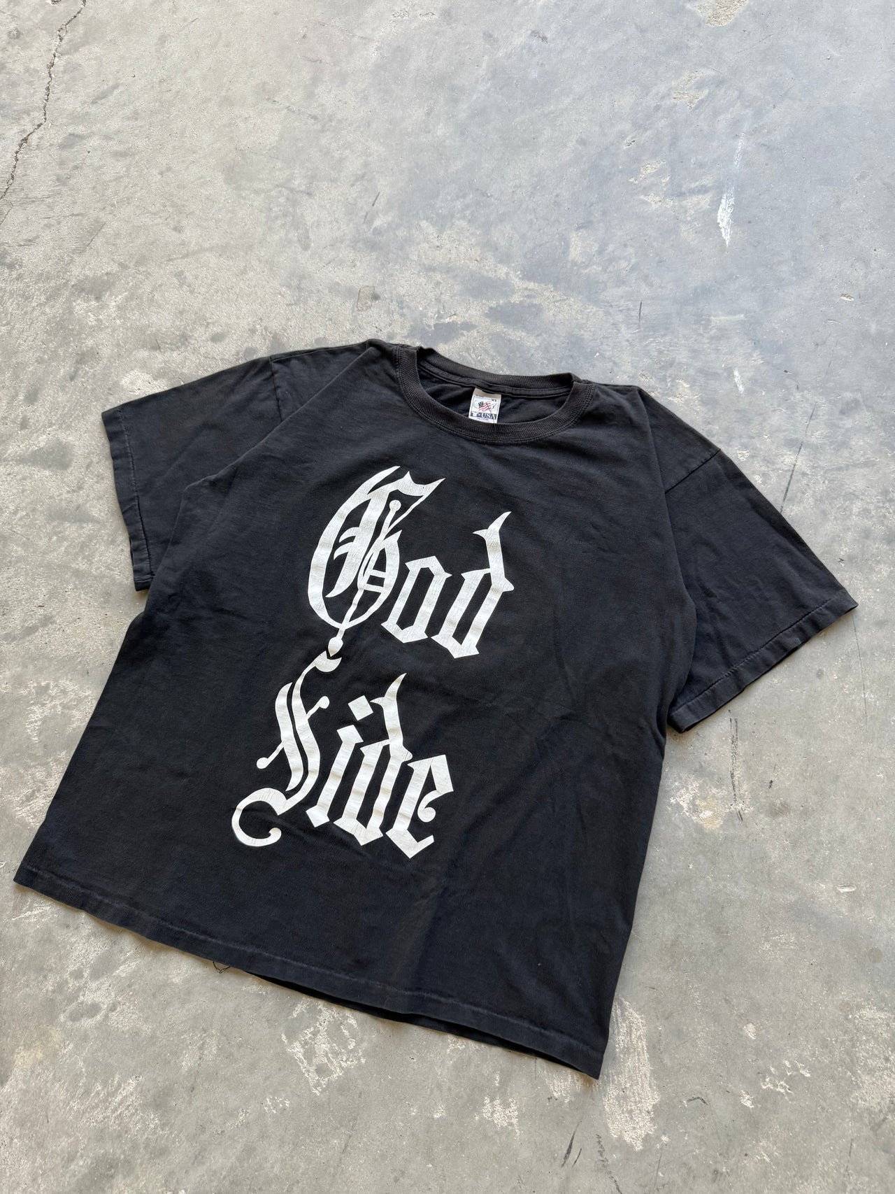90’s GOD SIDE CROSS GOTH FONT TEE BOXY LARGE