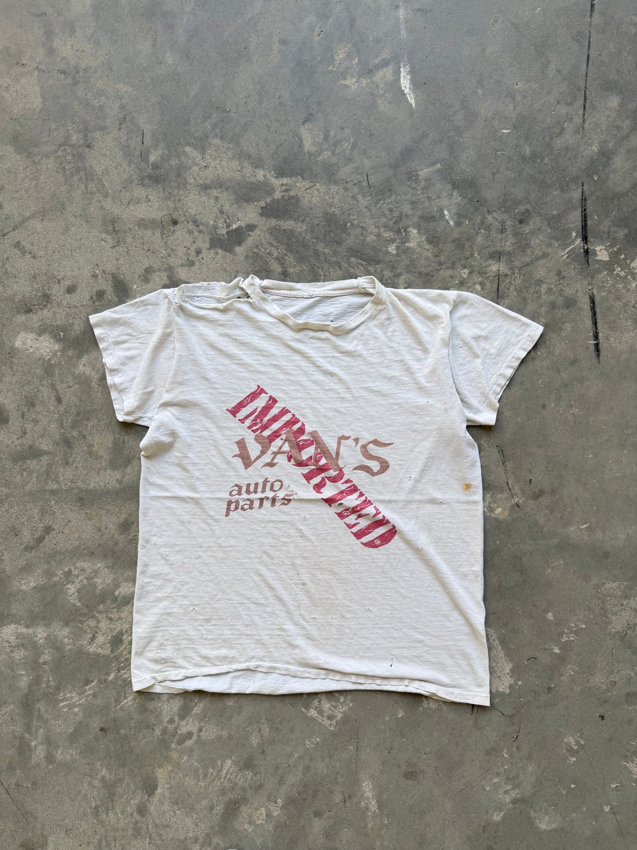80’s VANS AUTO PARTS THRASHED TEE M/L