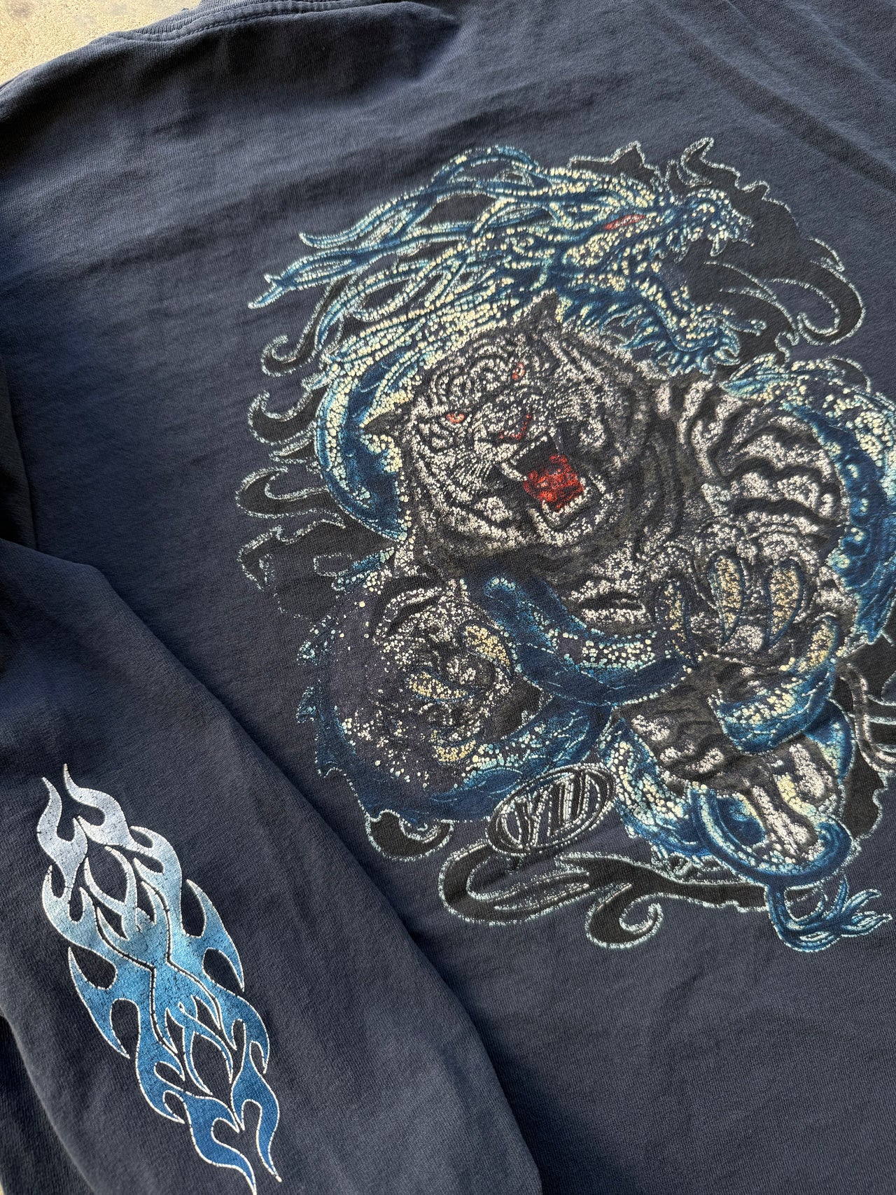 1990’s NO FEAR TIGER FLAME LONGSLEEVE L