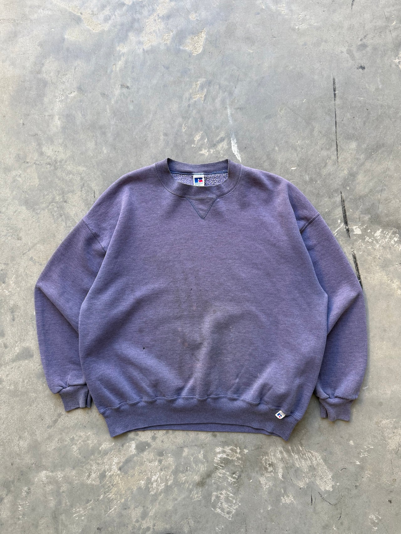 90’s FADED SMOKED THRASHED BLUE PURPLE BOXY XXL