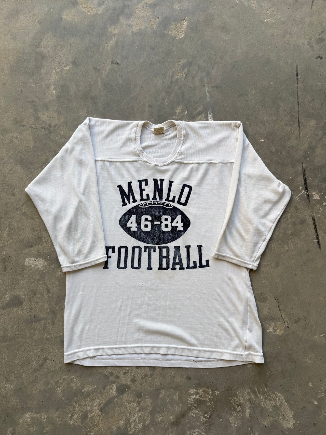 60’s COTTON 3/4 JERSEY MENLO FOOTBALL XL