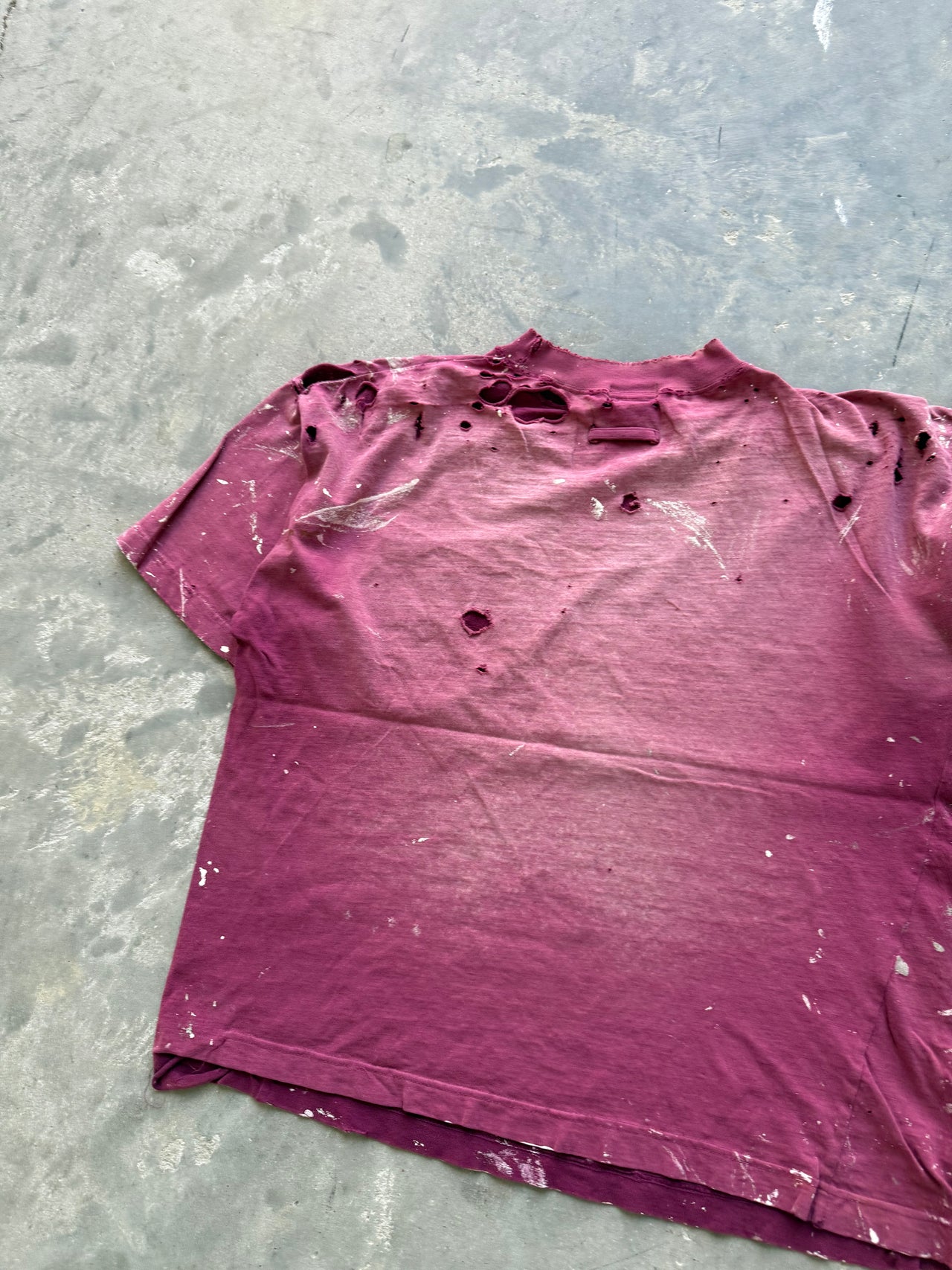 90’s THRASHED FADED PAINT SPLATTER BOXY XL